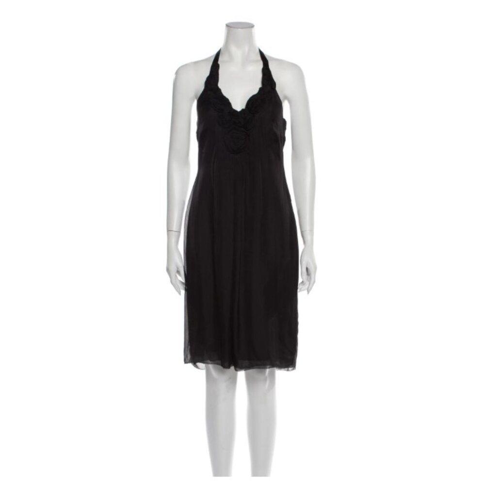 Catherine Malandrino Black Silk Mini Dress - Size M